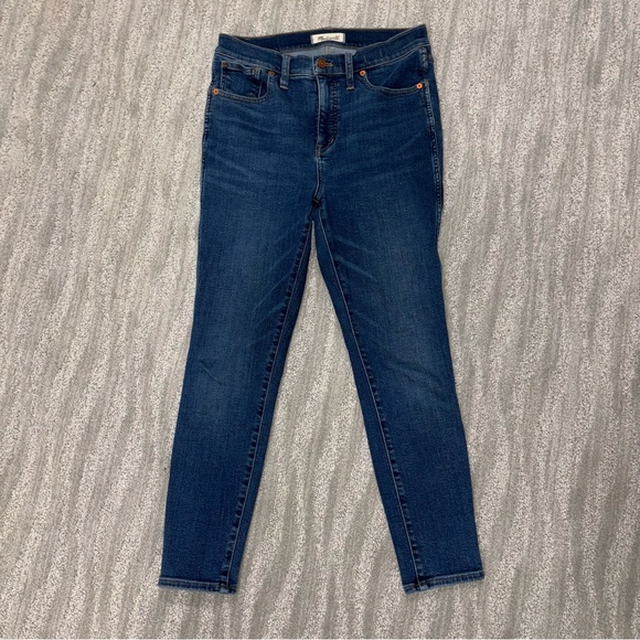 Madewell Women’s 10” High Rise Skinny Jeans Dark Wash Size 28P - Picture 2 of 5